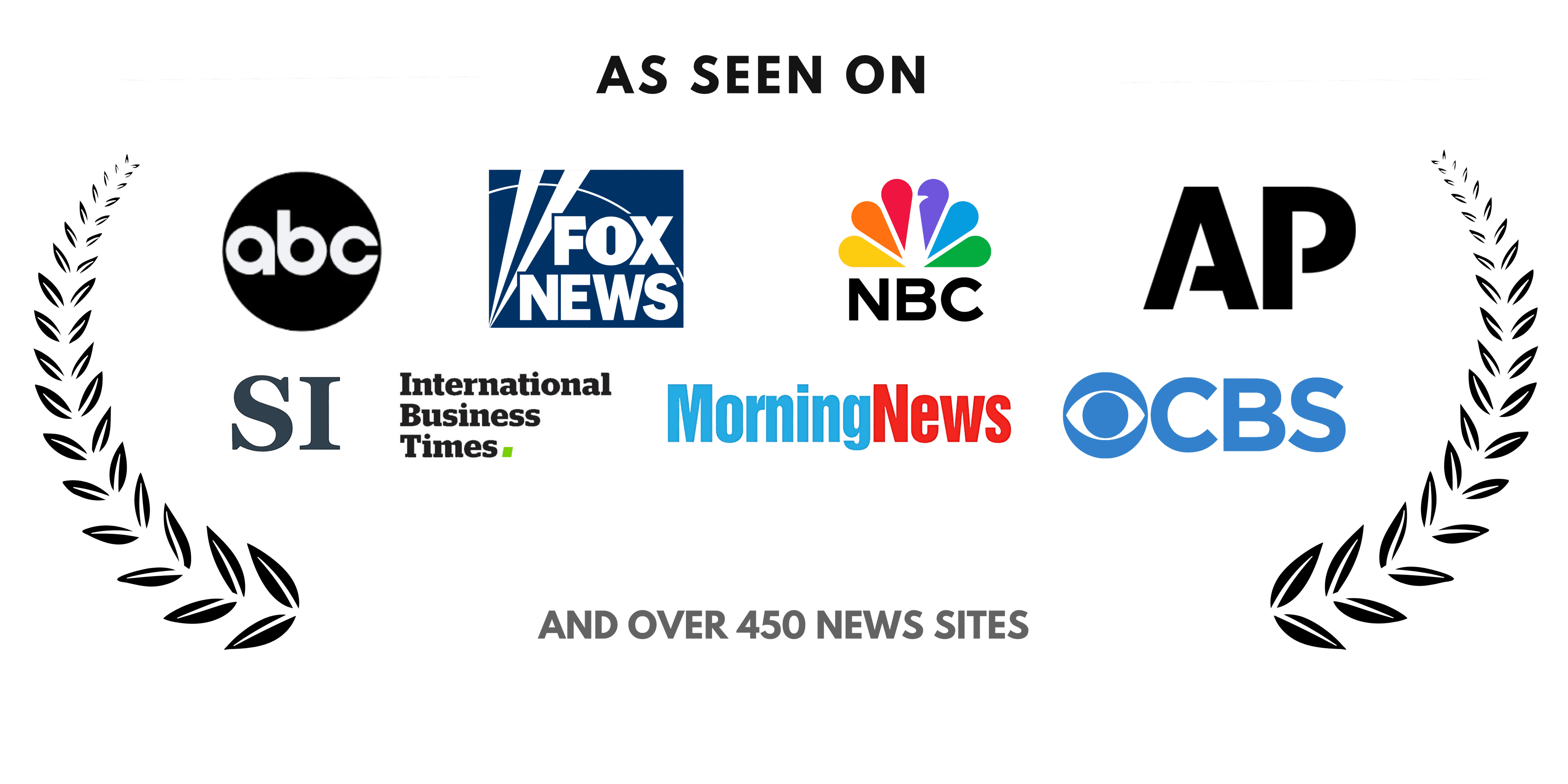 As seen on ABC, Fox News, NBC, AP, Sports Illustrated, International Business Times, MorningNews, and CBS, and over 450 news sites